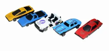 5 Adet Oyuncak Araba, l:6,5 cm 