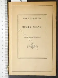 Meslek Ahlakı / Emile Durkheim