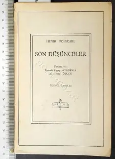 Son Düşünceler / Henri Poincare